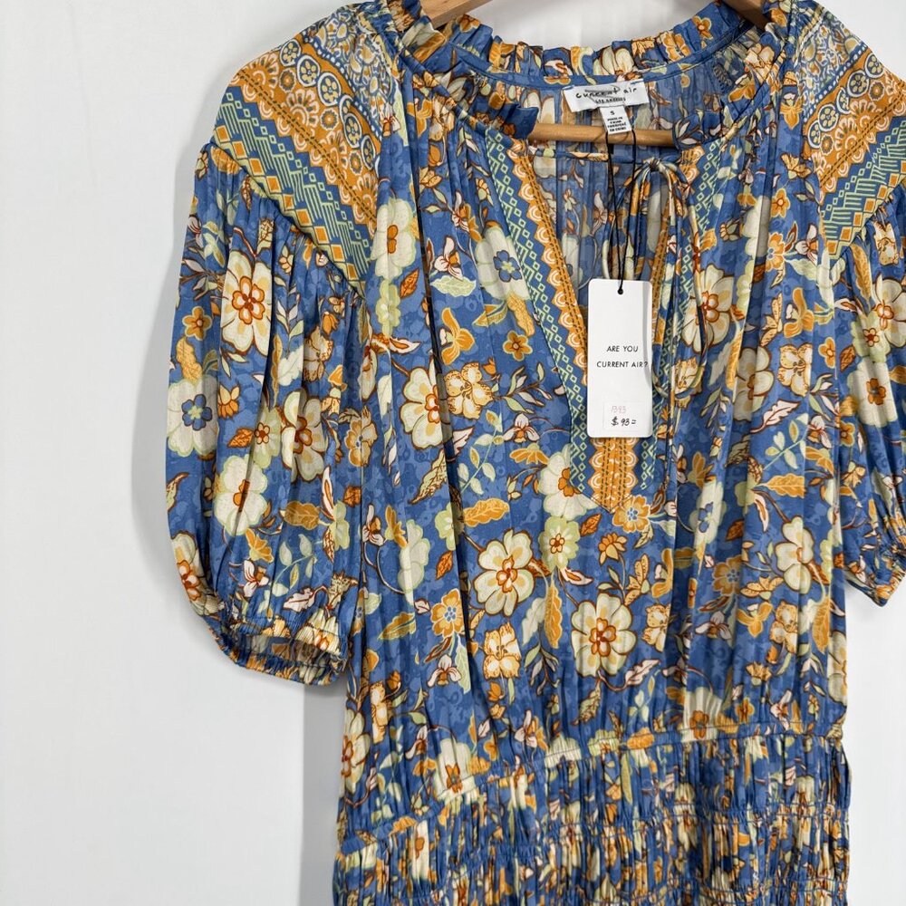 Current Air Floral Smocked Mini Dress Size S NWT - Picture 6 of 15